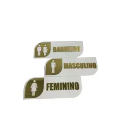 Placa de sinalização PERSONALIZADA para portas de banheiros e consultórios Acrílico