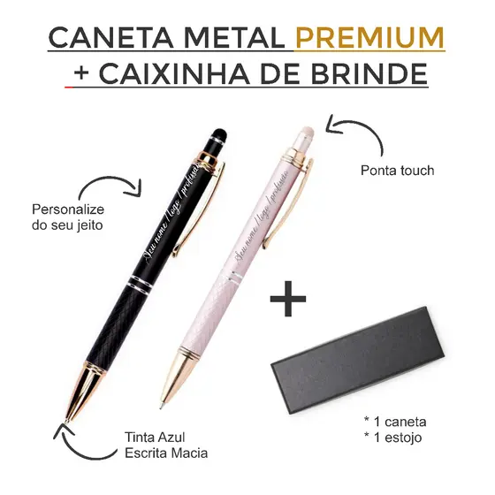 Caneta Metal Touch Personalizada Nome/logo/profissão
