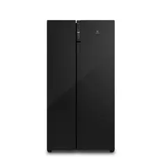 Geladeira Electrolux Frost Free Inverter 526L Efficient AutoSense Side by Side Vidro Preto (ES5GB)