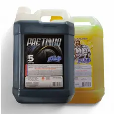 Kit Shampoo Automotivo C/ Cera 5L + Pretinho P/ Pneu Brilho Molhado Jholimp 5L