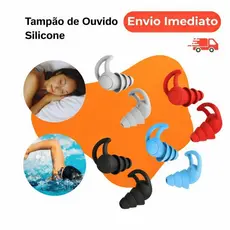 Tampão Protetor Auricular Silicone Ajuste Perfeito Confortável Redução de Ruídos Várias Cores