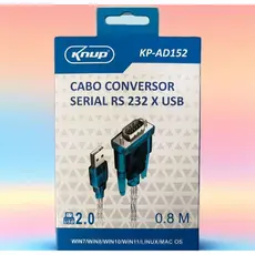 Cabo Serial Conversor Usb 2.0 Rs232 to Usb KNUP