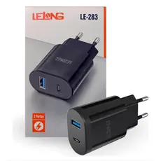 Fonte Carregador Saída usb e type c 5.1A Rapído Lelong LE283
