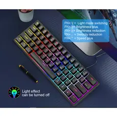 Teclado mecânico projetado para jogadores, switch azul T61/M8701/M6101 azul/vermelho LEY-2080/2081