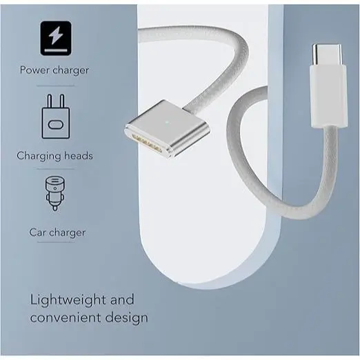 Cabo Usb-c Magsafe 3 Para Carregador MacBook Pro Air M2 140W Longo 1.8M