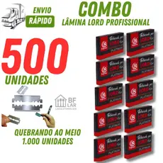 Laminas de Barbear com 150/250/500 Peças Produção Lord Premium para Barbear Cabelereiro Corte Barba