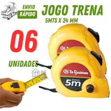 Trenas de 5m com Trava e Freio de 25cm Pacote com 06/04/02 Unidades Para Construção Casa e Trabalhos