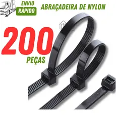 Cinta Plástica Abraçadeira de Cor Preto em Nylon 5cm Prende Forte e Resistente Variáveis Utilidades