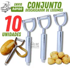 Descascador de Legumes Jogo com 10/5/3 Peças de Linha Inox Qualidade Excelente para Legumes e Frutas
