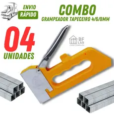 04/ 03/ 02/ ou 01 unidades de Grampeador de Tapeceiro e Grampo 08m de Alta Pressão Profissional