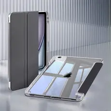 Capa Acrílica Transparente para iPad 5/6/7/8/9/10/11 Air M2/M3 com porta Apple Pencil - Proteção Rígida e Visual HD