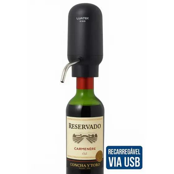 Aerador Elétrico Para Vinho Recarregável USB