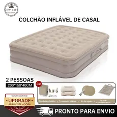 Colchão Inflável Queen Casal Cama De Campanha Bomba Inflável Com Bateria De Lítio Integrada