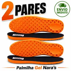Palmilha Gel Nara Ortopédica Anatômica Ant-Impacto Todos calçados Tênis Bota Coturno Sapatos Botina