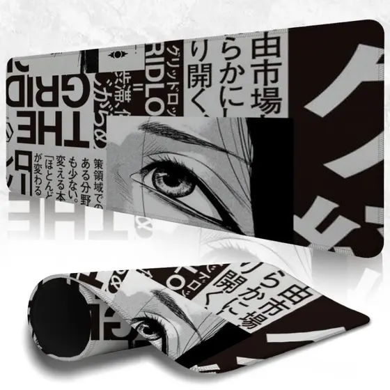 MousePad Speed Gamer Antiderrapante Bordas Costuradas Confortavel Liso Com Estampa De Anime Eye Varios Tamanhos