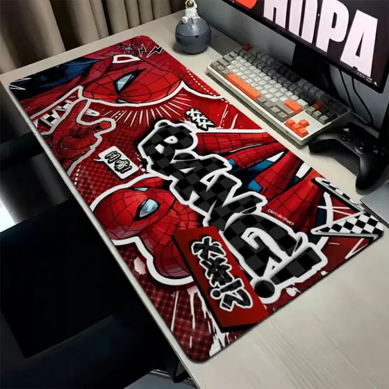 MousePad Speed Gamer Antiderrapante Bordas Costuradas Confortavel Liso Com Estampa Do Homen Aranha Com Diversos Tamanhos