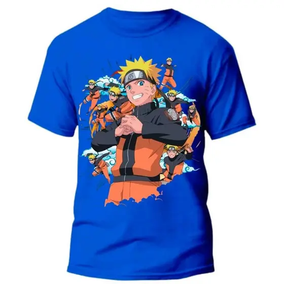 Camiseta Infantil Juvenil Adulto  do Naruto Anime Camisa 100% Algodão