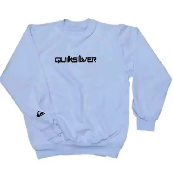 Moletom suéter gola redonda casual unissex estiloso QK
