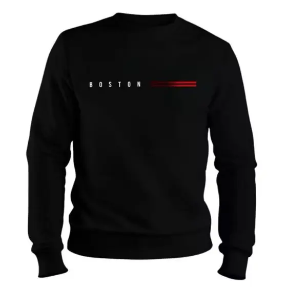Moletom Masculino Gola Careca Blusa De Frio Flanelado Gola Redonda Casaco Unissex bostom  P/M/G/GG