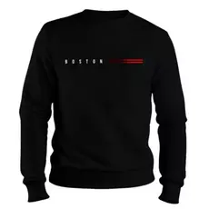 Moletom Masculino Gola Careca Blusa De Frio Flanelado Gola Redonda Casaco Unissex bostom  P/M/G/GG