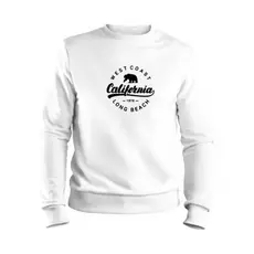 Blusa Moletom Gola careca unissex Califórnia algodão flanelado CF