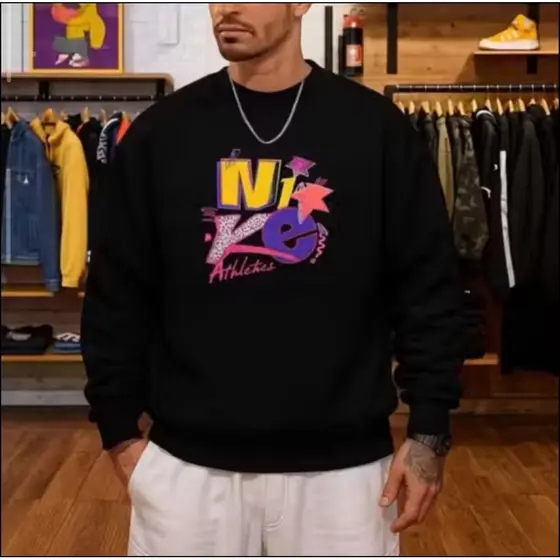Moletom gola careca flanelado estampado estiloso e quente