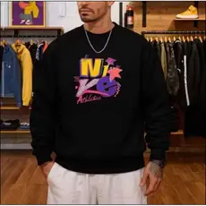 Moletom gola careca flanelado estampado estiloso e quente