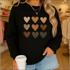 BLUSA DE FRIO FEMININA MOLETOM FEMININO FLANELADO ESTILO SUÉTER ALGODÃO RESISTENTE GOLA REDONDA coração