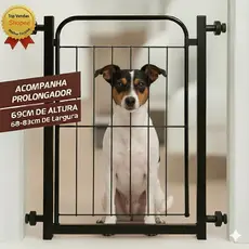 Portão Segurança Pet Grade Aramado Proteção Para Crianças Cães Outros Pets Acompanha Extensor 10cm
