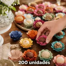 200 Forminhas de Doces Finos Flor