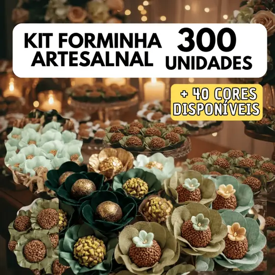 Kit 300 Forminhas  Flor Luxo  Festas, Bodas e Casamentos