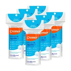 Kit Algodão Cremer Disco Bebê Sem Perfume Limpeza Macio 550, 350, 150 Unidades