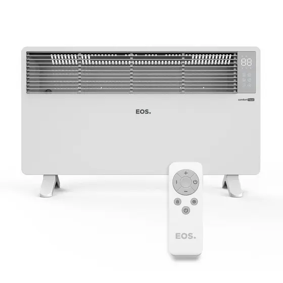 Aquecedor Elétrico EOS Comfort Heat com Painel Digital para Piso e Parede com Tecnologia Convector 1500W EAQ04 110V