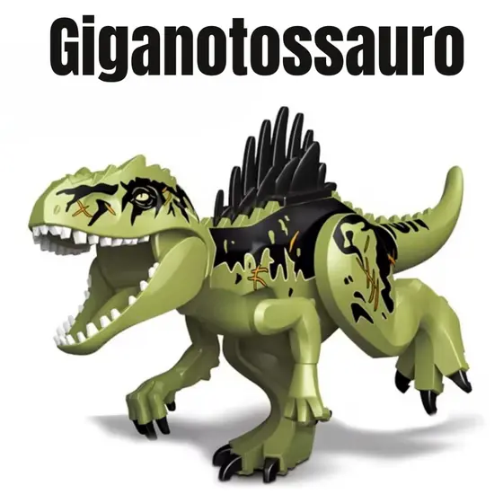 Dinossauro Peças Construção Tamanho Grande 28Cm Brinquedo Bloco Montar