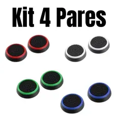 Kit 4 Pares De Grip Borracha P Controle Borrachinha Skin Ps3 Ps4 Ps5 Xbox Wii