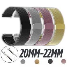 Pulseira 20mm Metal Aço Amazfit Gts 2 Mini/Bip U/ Bip U Pro/Gts 2E Milanese Milanês 22mm