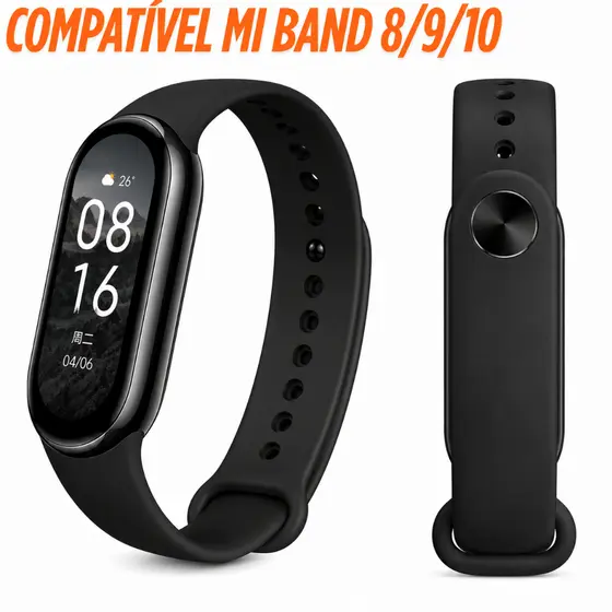 Pulseira Mi Band 10  Miband 9 8 Smart Band Xiaomi Silicone Sport Esportiva Macia Premium