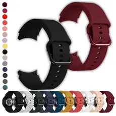 KIT 2 Pulseira Silicone Samsung Galaxy Watch 7 6 5 4 FE 5Pro Classic 40mm 44mm 45mm 42mm 43mm 47mm