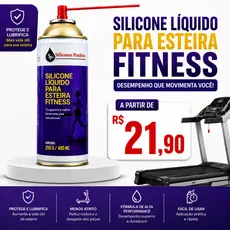 Silicone Lubrificante Liquido Profissional Para Esteiras Ergométricas Spray 400ML e 300ML Com Bico Aplicador