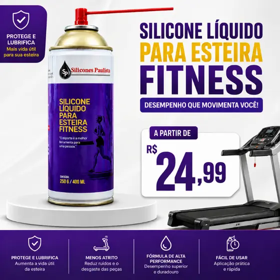 Silicone Lubrificante Para Esteiras Ergométricas Spray 400ML Academia