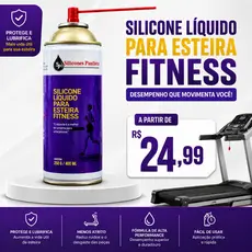 Silicone Lubrificante Para Esteiras Ergométricas Spray 400ML Academia