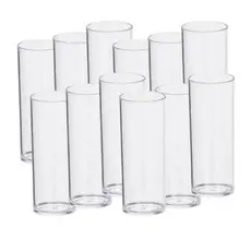 Kit 12 copo alto Long Drink para Festa Bar Balada de acrilico 350ml