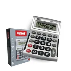 Kit 2 Calculadoras de Mesa Vighs V-6190A - 08 Dígitos