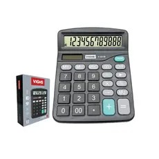 Kit 2 Calculadoras De Mesa Grande Vighs V-837B Inclinado