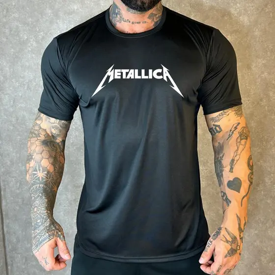 Camiseta Banda Rock Metallica Iron Maidein ACDC Megadeth Pantera Black Sabbath Motorhead Linkin Park