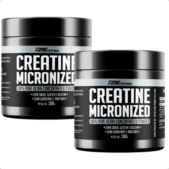 Kit 2 Creatina 300g Micronizada - Potes - 100% de Qualidade - Pro Healthy