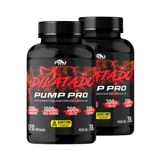 Kit 2x Pré Treino  - Dilatado Pump Pro 120 Cápsulas - Pro Healthy
