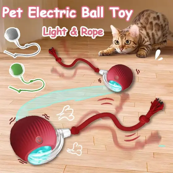 New cat toy dog cat pet smart cat stick; electric ball; automatic rolling toy.