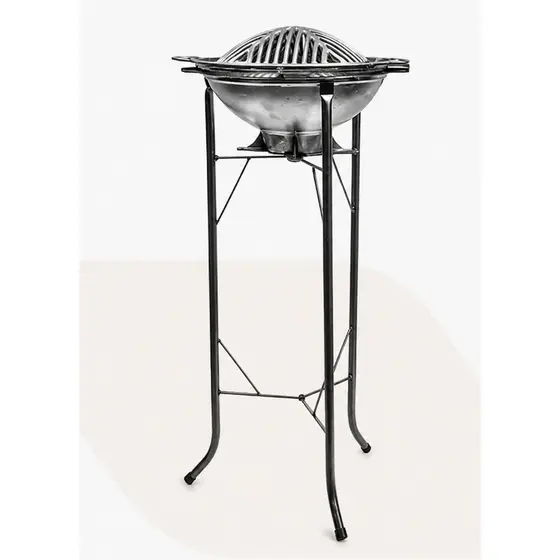 Suporte Churrasqueira Gengiskan Redonda 1 Peça 84cm Alto Churrasco Fácil Praticidade