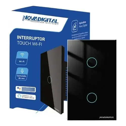 Interruptor Inteligente Wi-fi Novadigital 2 Teclas Tuya